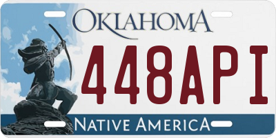 OK license plate 448API