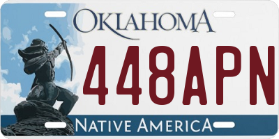 OK license plate 448APN