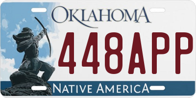 OK license plate 448APP
