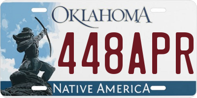 OK license plate 448APR