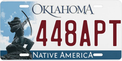OK license plate 448APT