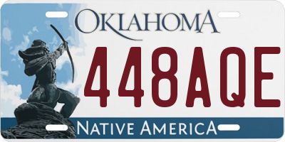 OK license plate 448AQE
