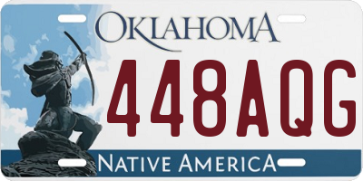 OK license plate 448AQG