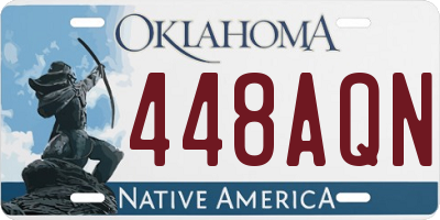 OK license plate 448AQN
