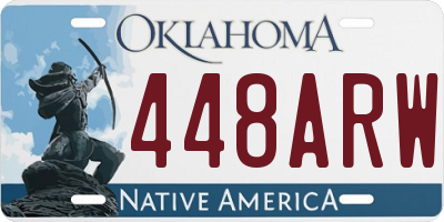 OK license plate 448ARW