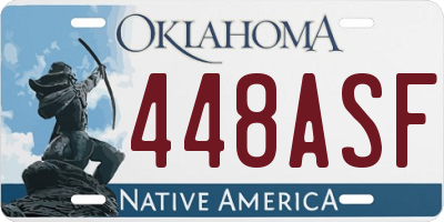 OK license plate 448ASF