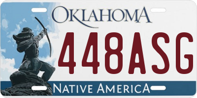 OK license plate 448ASG