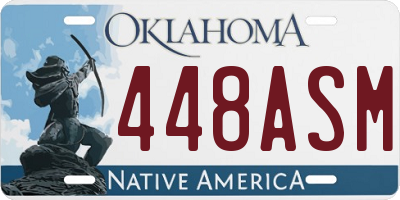 OK license plate 448ASM