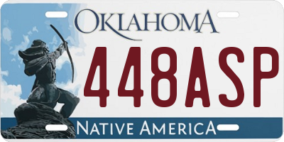 OK license plate 448ASP