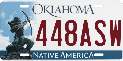 OK license plate 448ASW