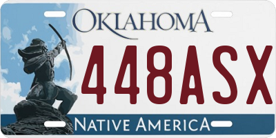 OK license plate 448ASX