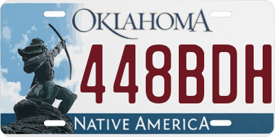 OK license plate 448BDH