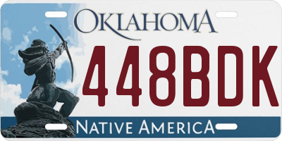 OK license plate 448BDK
