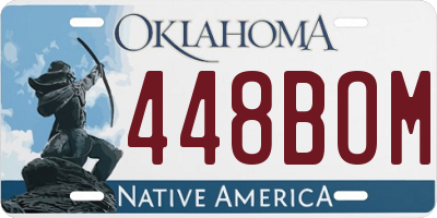 OK license plate 448BOM