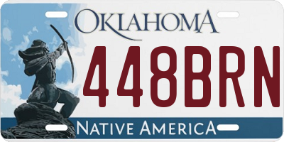 OK license plate 448BRN