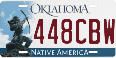 OK license plate 448CBW