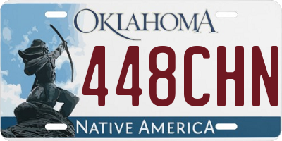 OK license plate 448CHN