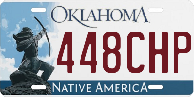 OK license plate 448CHP