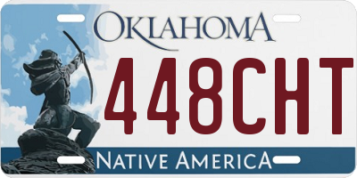OK license plate 448CHT