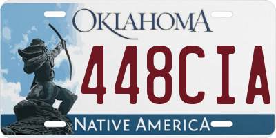 OK license plate 448CIA