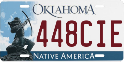 OK license plate 448CIE