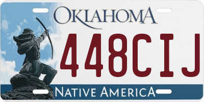 OK license plate 448CIJ