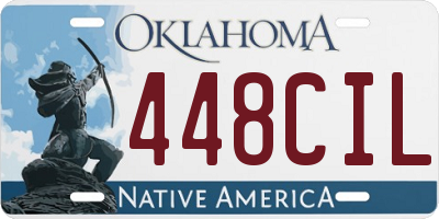 OK license plate 448CIL