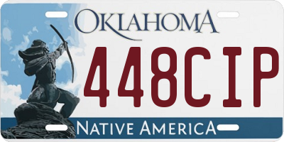 OK license plate 448CIP