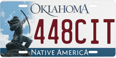 OK license plate 448CIT