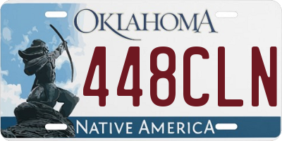 OK license plate 448CLN