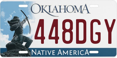 OK license plate 448DGY