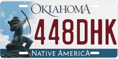 OK license plate 448DHK