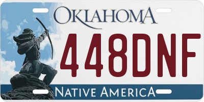OK license plate 448DNF