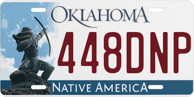 OK license plate 448DNP