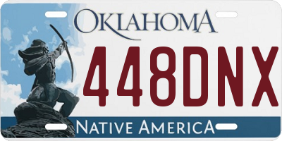 OK license plate 448DNX