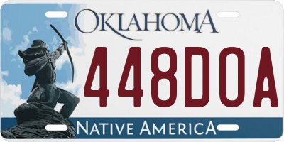 OK license plate 448DOA