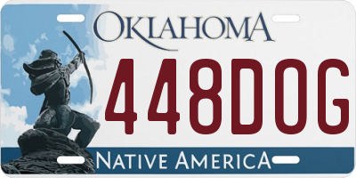 OK license plate 448DOG