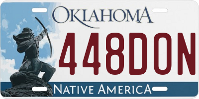 OK license plate 448DON