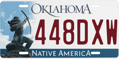 OK license plate 448DXW