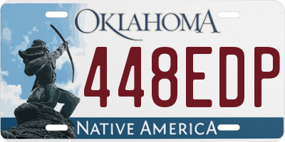 OK license plate 448EDP