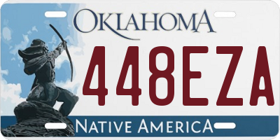 OK license plate 448EZA