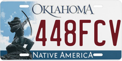 OK license plate 448FCV