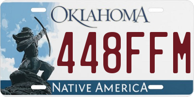 OK license plate 448FFM