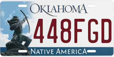OK license plate 448FGD