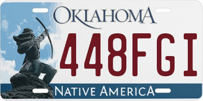 OK license plate 448FGI