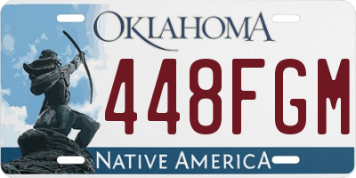 OK license plate 448FGM