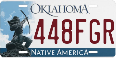 OK license plate 448FGR