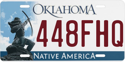 OK license plate 448FHQ