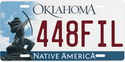 OK license plate 448FIL