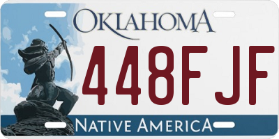 OK license plate 448FJF